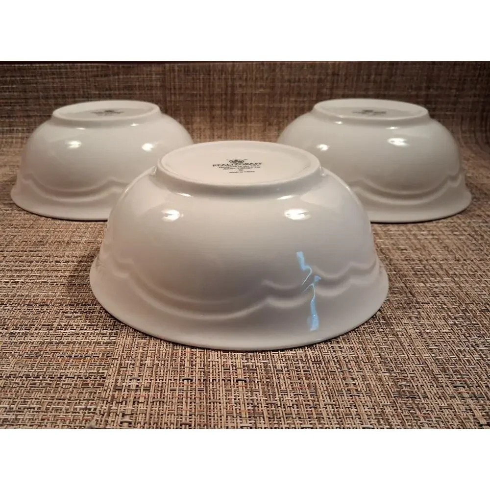 Pfaltzgraff Snow Village Cereal Bowls Set of 3